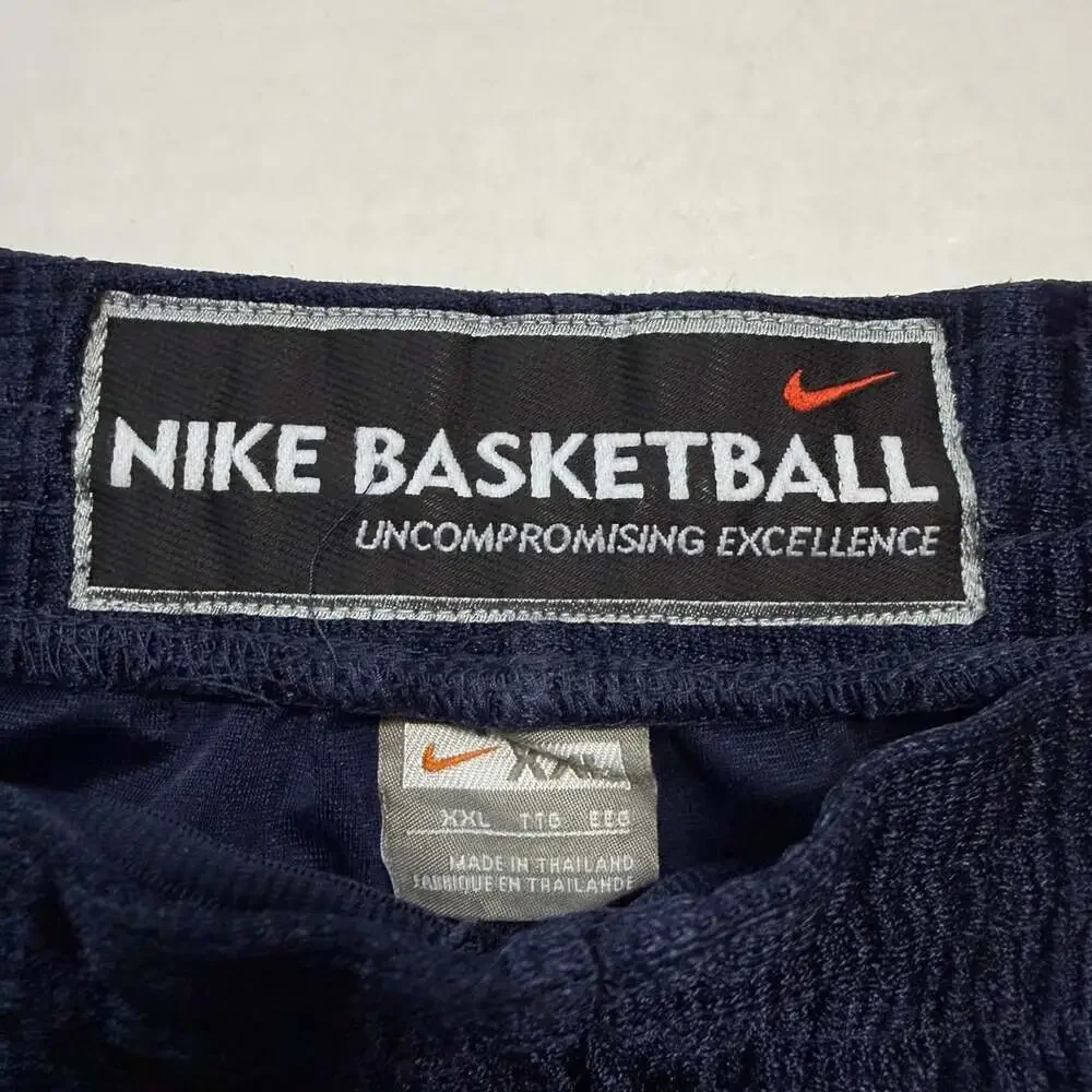Vintage Nike Dazzle Basketball Shorts Navy Blue Mens Size XXL Y2K Baggy